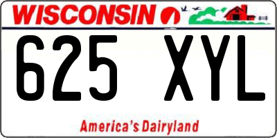 WI license plate 625XYL