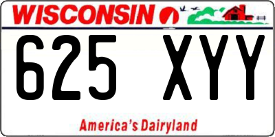 WI license plate 625XYY