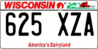 WI license plate 625XZA
