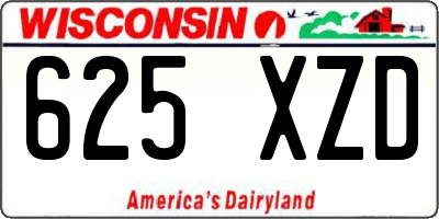 WI license plate 625XZD