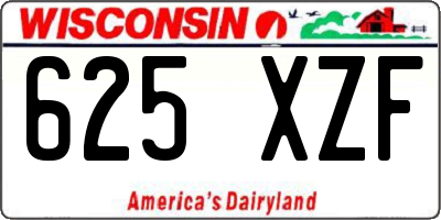 WI license plate 625XZF