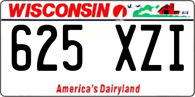 WI license plate 625XZI
