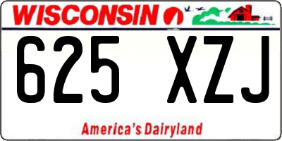WI license plate 625XZJ
