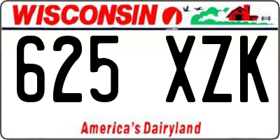 WI license plate 625XZK
