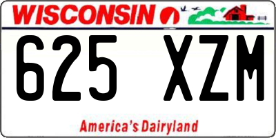 WI license plate 625XZM