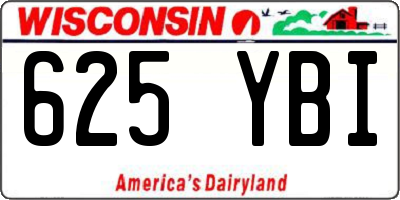 WI license plate 625YBI