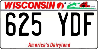 WI license plate 625YDF