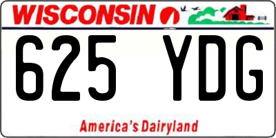 WI license plate 625YDG