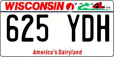 WI license plate 625YDH