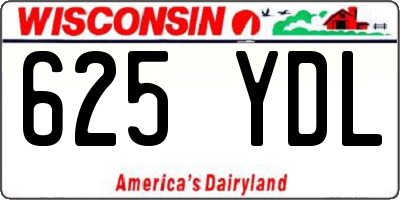WI license plate 625YDL