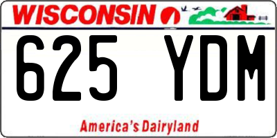 WI license plate 625YDM
