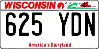 WI license plate 625YDN