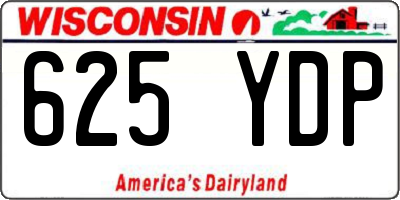 WI license plate 625YDP
