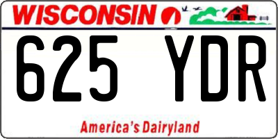 WI license plate 625YDR