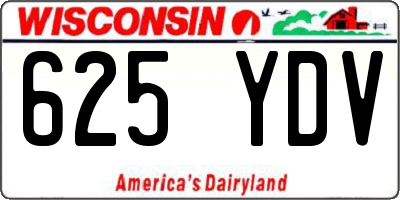 WI license plate 625YDV