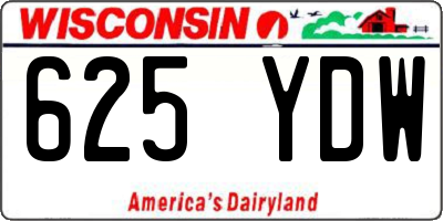 WI license plate 625YDW