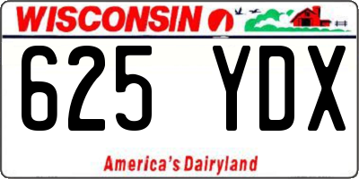 WI license plate 625YDX