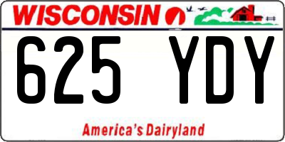 WI license plate 625YDY