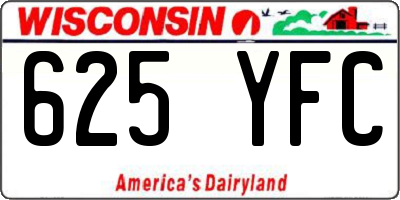 WI license plate 625YFC