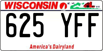 WI license plate 625YFF