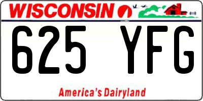 WI license plate 625YFG