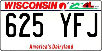 WI license plate 625YFJ