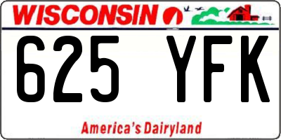 WI license plate 625YFK