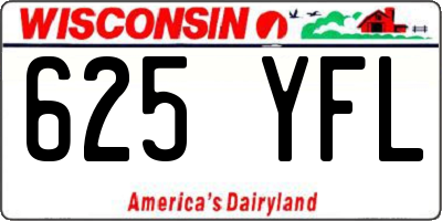 WI license plate 625YFL