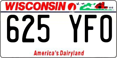 WI license plate 625YFO
