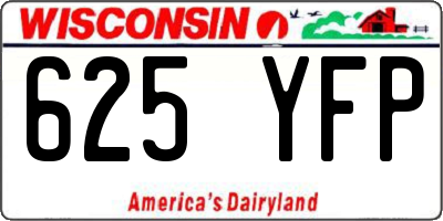 WI license plate 625YFP