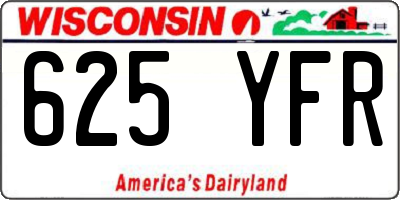 WI license plate 625YFR