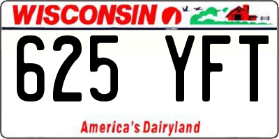 WI license plate 625YFT