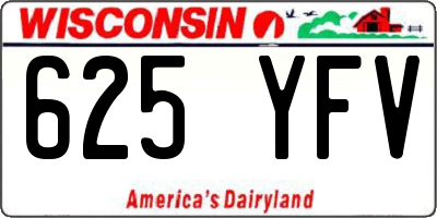 WI license plate 625YFV