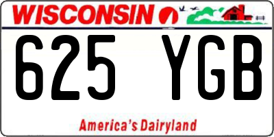 WI license plate 625YGB