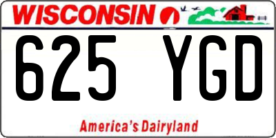 WI license plate 625YGD