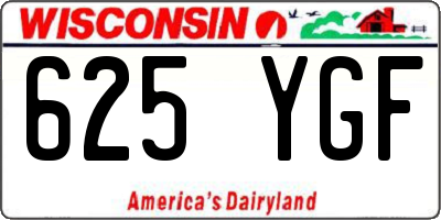 WI license plate 625YGF