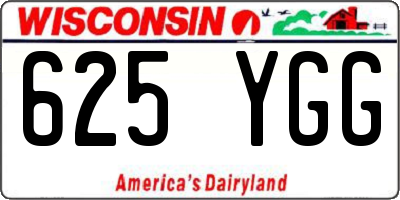 WI license plate 625YGG