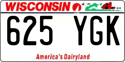 WI license plate 625YGK