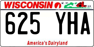 WI license plate 625YHA