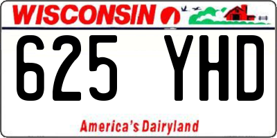 WI license plate 625YHD