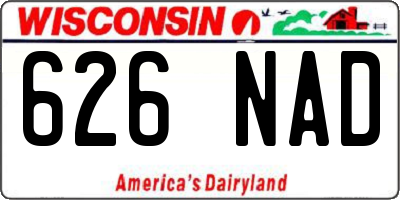 WI license plate 626NAD