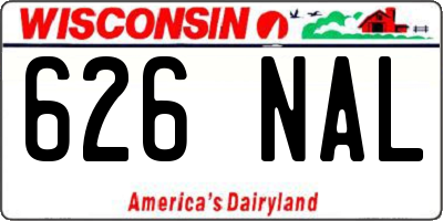 WI license plate 626NAL