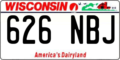 WI license plate 626NBJ