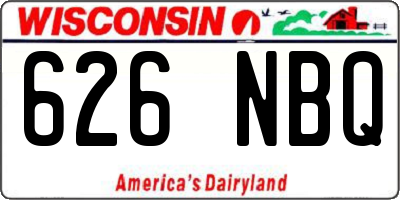 WI license plate 626NBQ