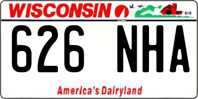 WI license plate 626NHA