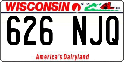 WI license plate 626NJQ