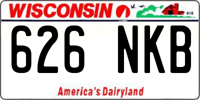 WI license plate 626NKB