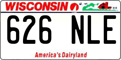 WI license plate 626NLE