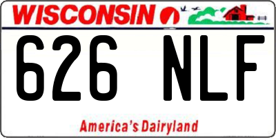 WI license plate 626NLF