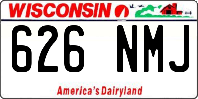 WI license plate 626NMJ